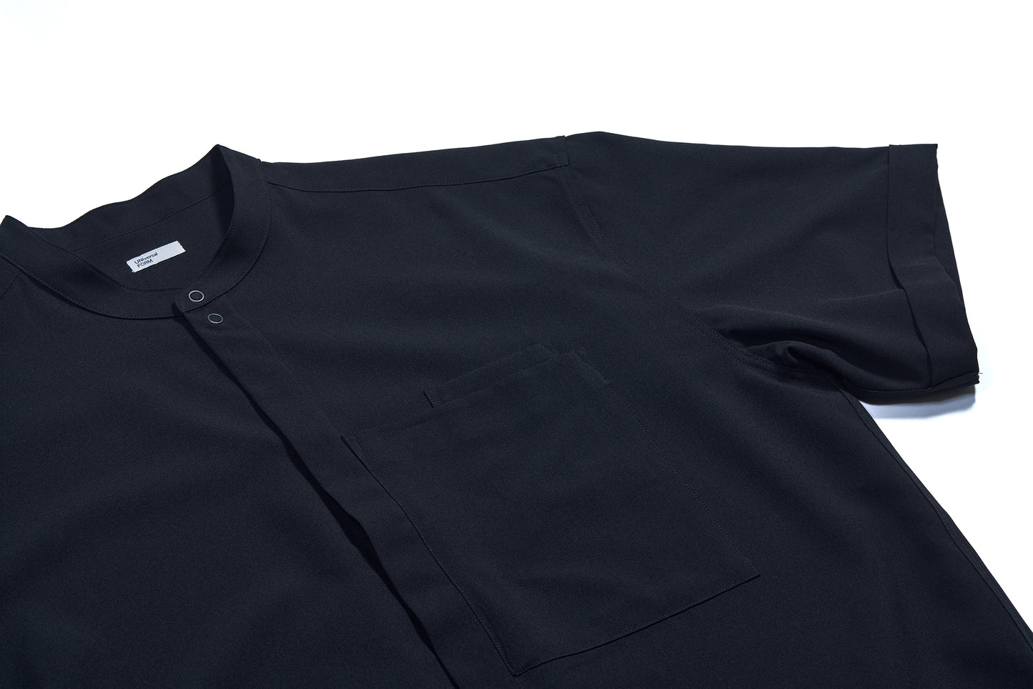 S/S BAND COLLAR WORK SHIRT
