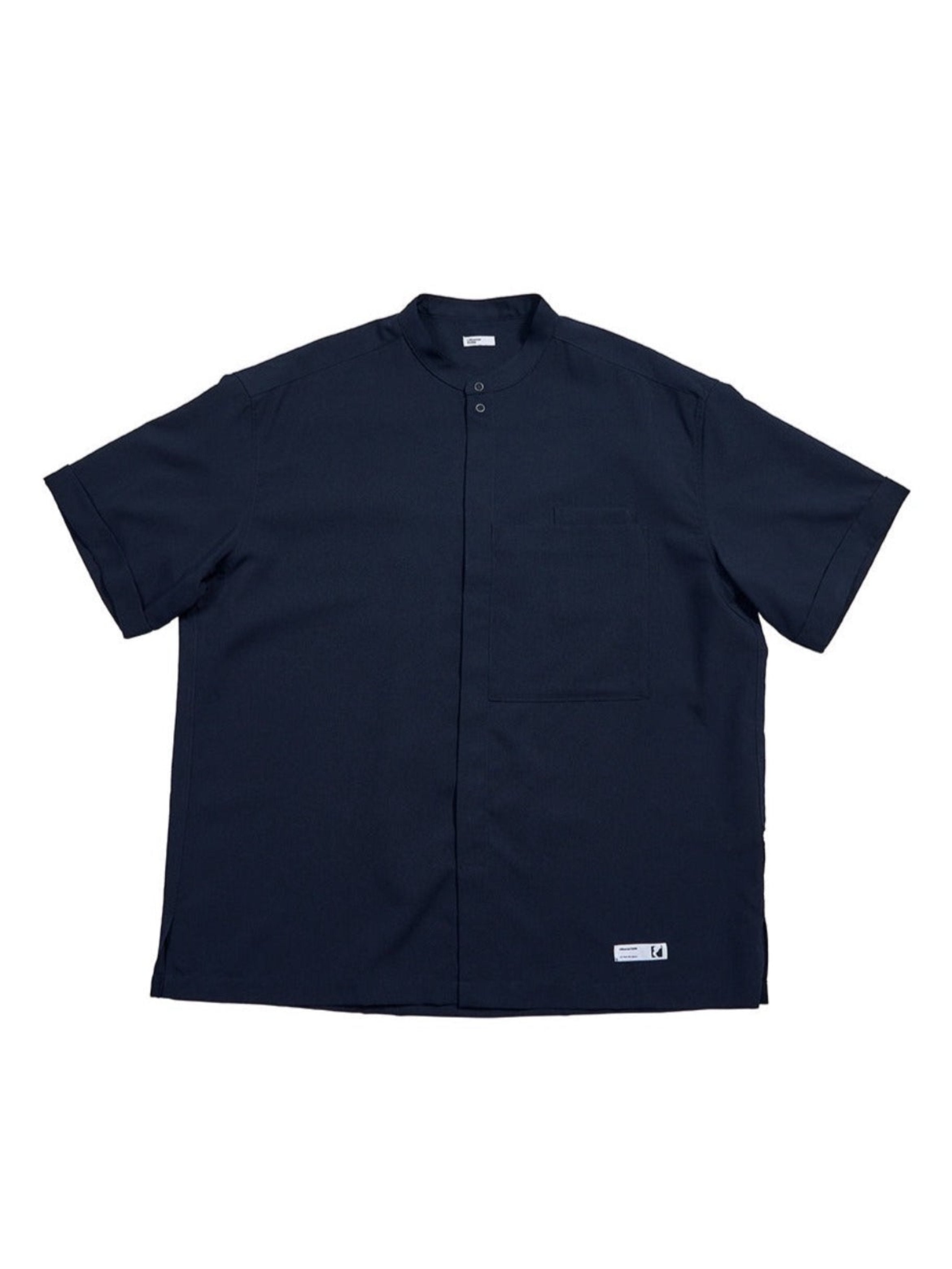 S/S BAND COLLAR WORK SHIRT